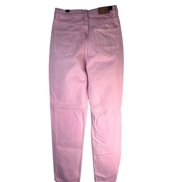 ZARA Size 2 Pink High-Rise Straight Leg Cotton Jeans - Picture 13 of 15